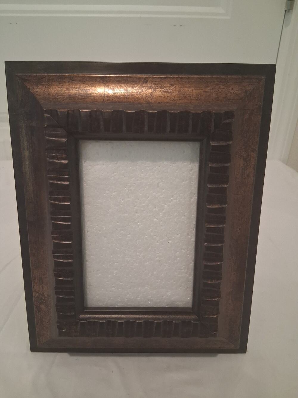 Vintage Bronze Ornate Picture Frame Fits 3.5x5.5 Postcard Photo Opening 8x10...